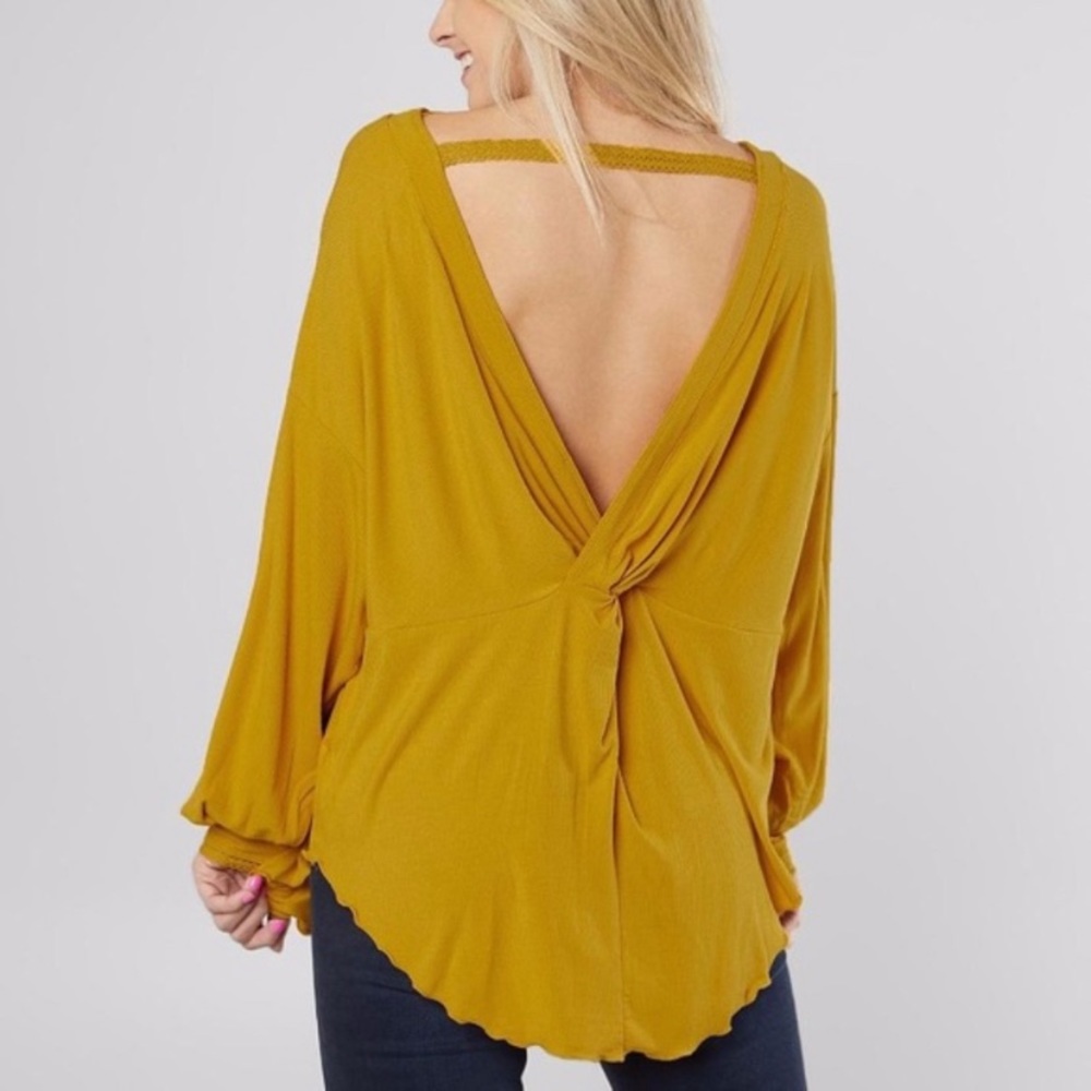 Free People‎ Shimmy Shake V-Back Lettuce Edge Knit